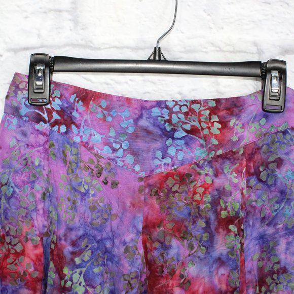 Mexicali Blues Purple Floral Fully Lined Midi Skirts Size M - Picture 3 of 8